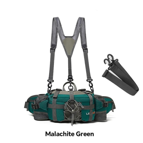 Outdoor Sports Vest Waist Bag, Hiking & Cycling & Climbing Storage Bag, Versatile Travel Mountaineering Fanny Rucksack Backpack