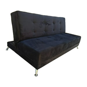 Muebles Hvm - Futon Baul Patagonia Negro Pu 3 Cuerpos Pmadera