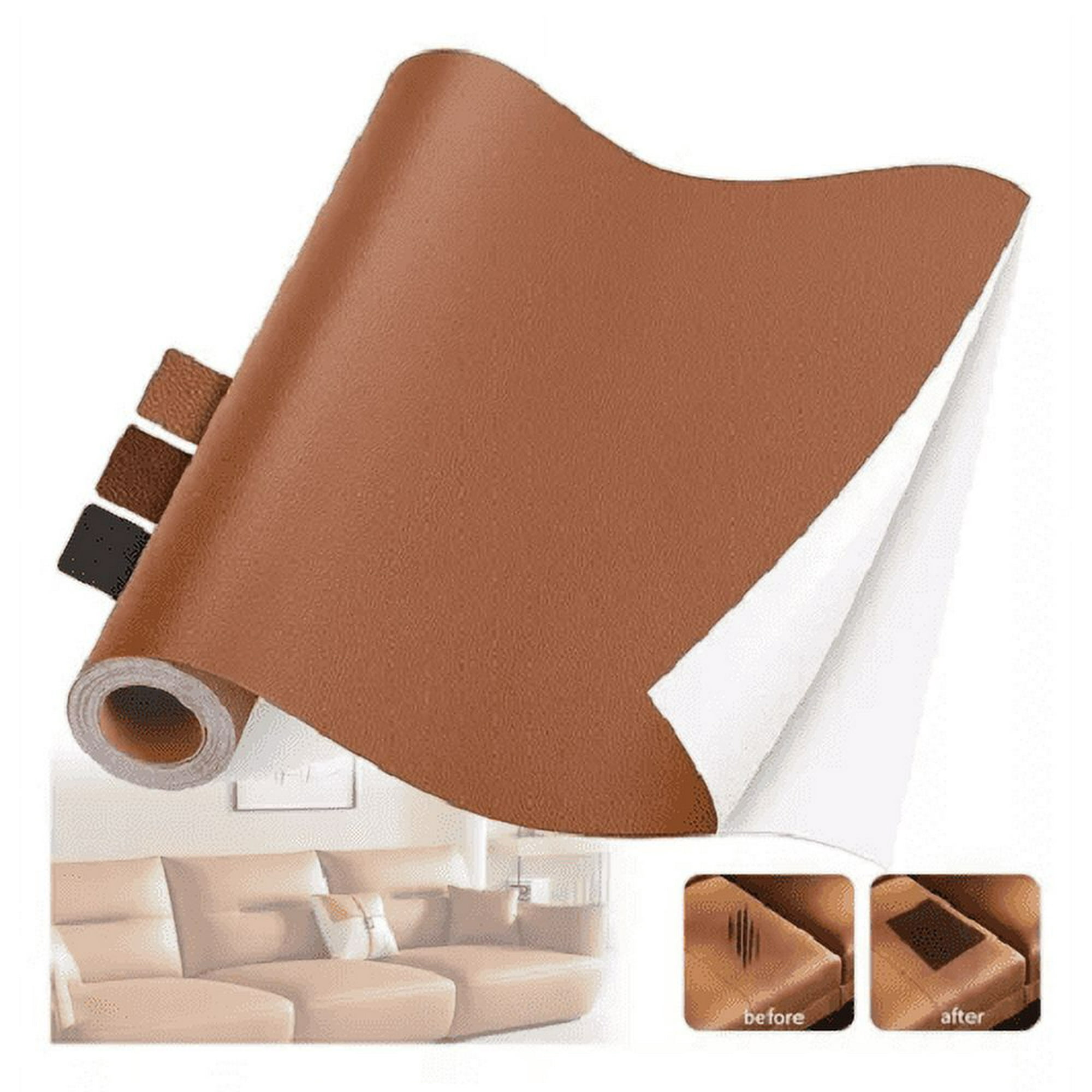 Kimale - Rollo Parche Reparación Adhesivo Cuero Sofa137x50cmdark Brow