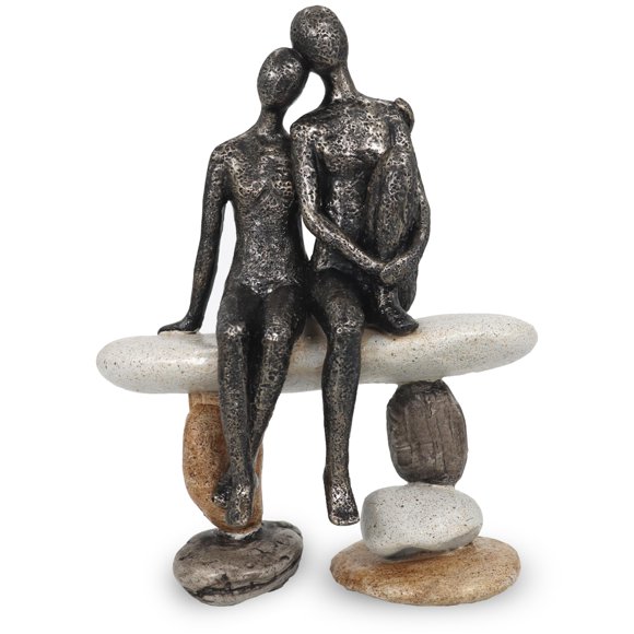 Escultura Lescafita Pareja Abstracta de Resina