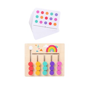 Magideal - Rompecabezas De Madera Con Forma De Color Deslizante, Divertido Juguete Montessori, Clasificación De Colores, Educación Temprana, Juguetes Stem Para , 5 Colores