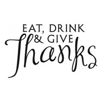 Rienda Libre Graphics - Decomural Eat, Drink & Give Thanks Religious Ws-34065