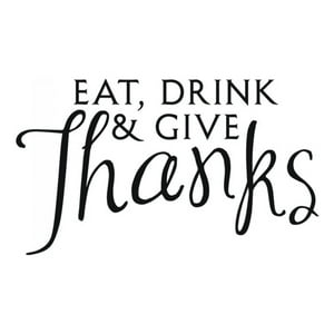 Rienda Libre Graphics - Decomural Eat, Drink & Give Thanks Religious Ws-34065
