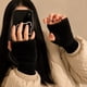 thumbnail image 5 of Guantes suaves  de invierno sin dedos medio dedo esponjoso, 5 of 9