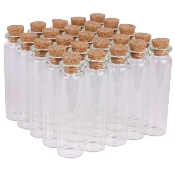 Botellas de vidrio MaxMau de 20 ml con tapones de corcho (24 unidades)