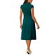 thumbnail image 3 of INSPIRE CHIC Vestido Plisado para Mujer Regreso a Clases Conjunto de Maestra Cuello Simulado Manga Corta con Cinturón Vestidos Línea A XL Verde, 3 of 6
