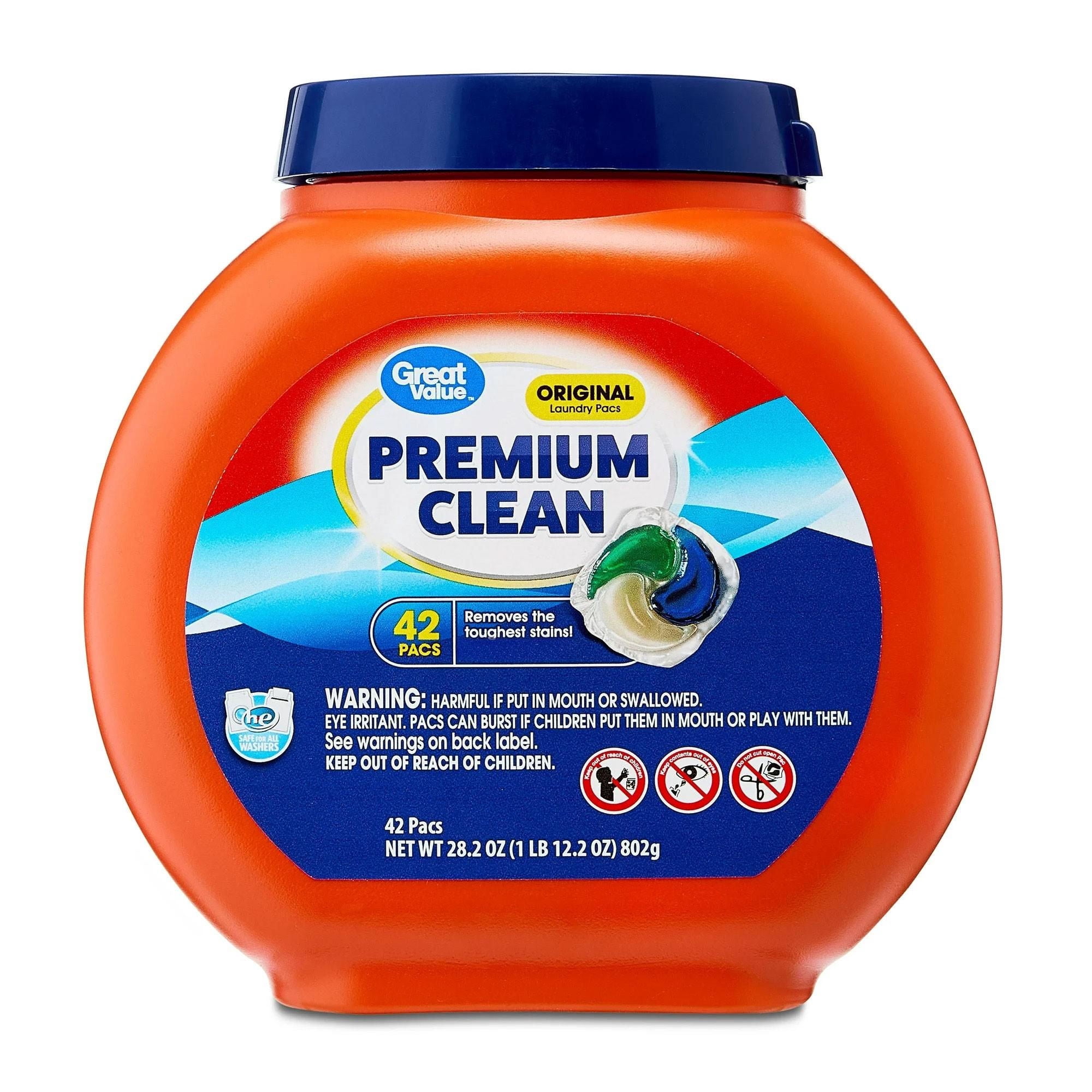 Detergente Cápsulas Premium Clean Pote 42 Un Great Value