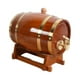 thumbnail image 1 of Barril de vino de roble, dispensador de barril de vino, barril de roble con soporte, barril de vino de madera para cerveza, miel, bebidas, decoración 3L, 1 of 5