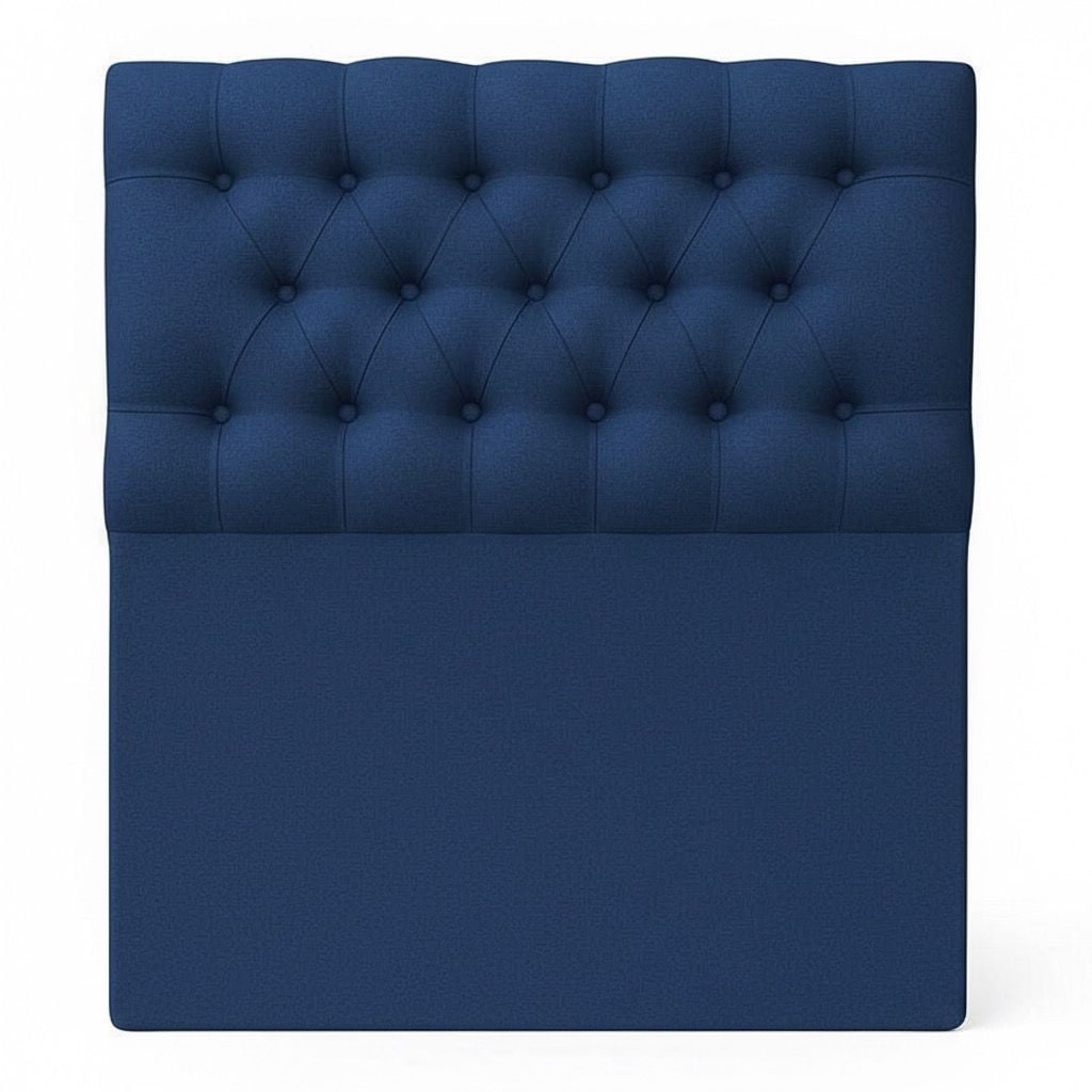 Vitelio - Respaldo Capitone Color Azul 1 5 Plaza Premium