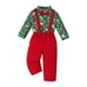 thumbnail image 5 of Disfraz De Navidad Con Pajarita, Trajes De Caballero Para Ni?os, Espectáculo De Ni?os, Botones Y Tirantes, 5 of 5
