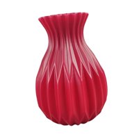 Magideal - Jarrón De Flores, Jarrón Irrompible, Decoración De Mesa Rústica, Contenedor De Flores Nórdico, Arreglo Floral Para Escritorio, Boda, Decoración Del Ho Rojo