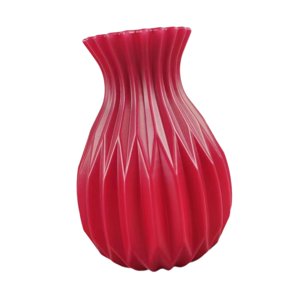 Magideal - Jarrón De Flores, Jarrón Irrompible, Decoración De Mesa Rústica, Contenedor De Flores Nórdico, Arreglo Floral Para Escritorio, Boda, Decoración Del Ho Rojo