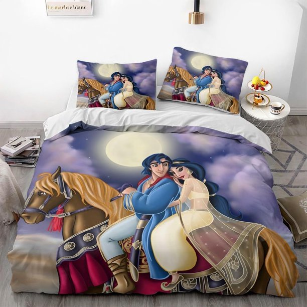 Magic Lamp Jasmine Princess Duvet Cover Soft 3D Printed Bedding Set with Comforter Cover