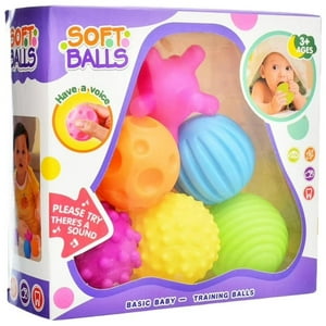 Genérico - Pack 6 Pelotas Sensoriales Texturizadas Para Bebes