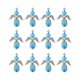 thumbnail image 2 of 12 Piezas Con Cuentas De Corazón De ángel Con Alas De Cristal Facetado DIY Cuelga El Colgante Azul Real, 2 of 5