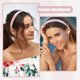 thumbnail image 2 of Ofertas Únicas 2 Piezas Diademas Simples de Satén Sólido Moda Antideslizante Accesorios para el Cabello para Mujeres 0.63" de Ancho Rosa, Amarillo, 2 of 7