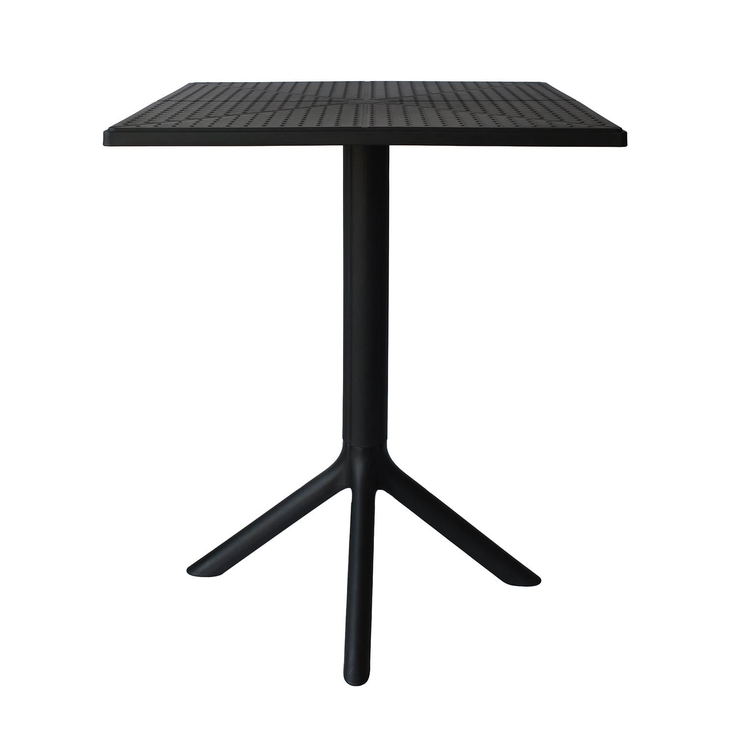 Escandinavia - Mesa Cocina Terraza Jardín Cuadrada Sander 76x60x60cm Negra