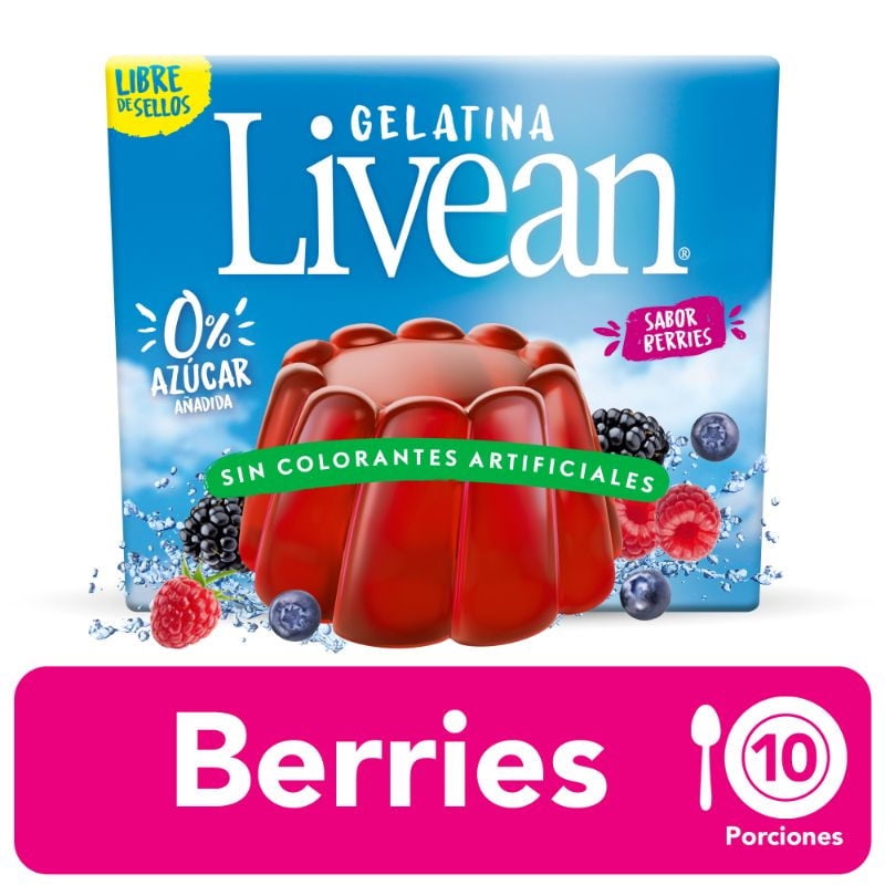 Gelatina Berries Caja 22 g Livean