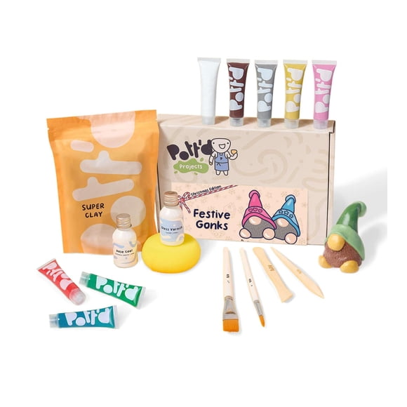 Kit De Cerámica Mini De Arcilla De Secado Al Aire Con Pinturas Y Herramientas