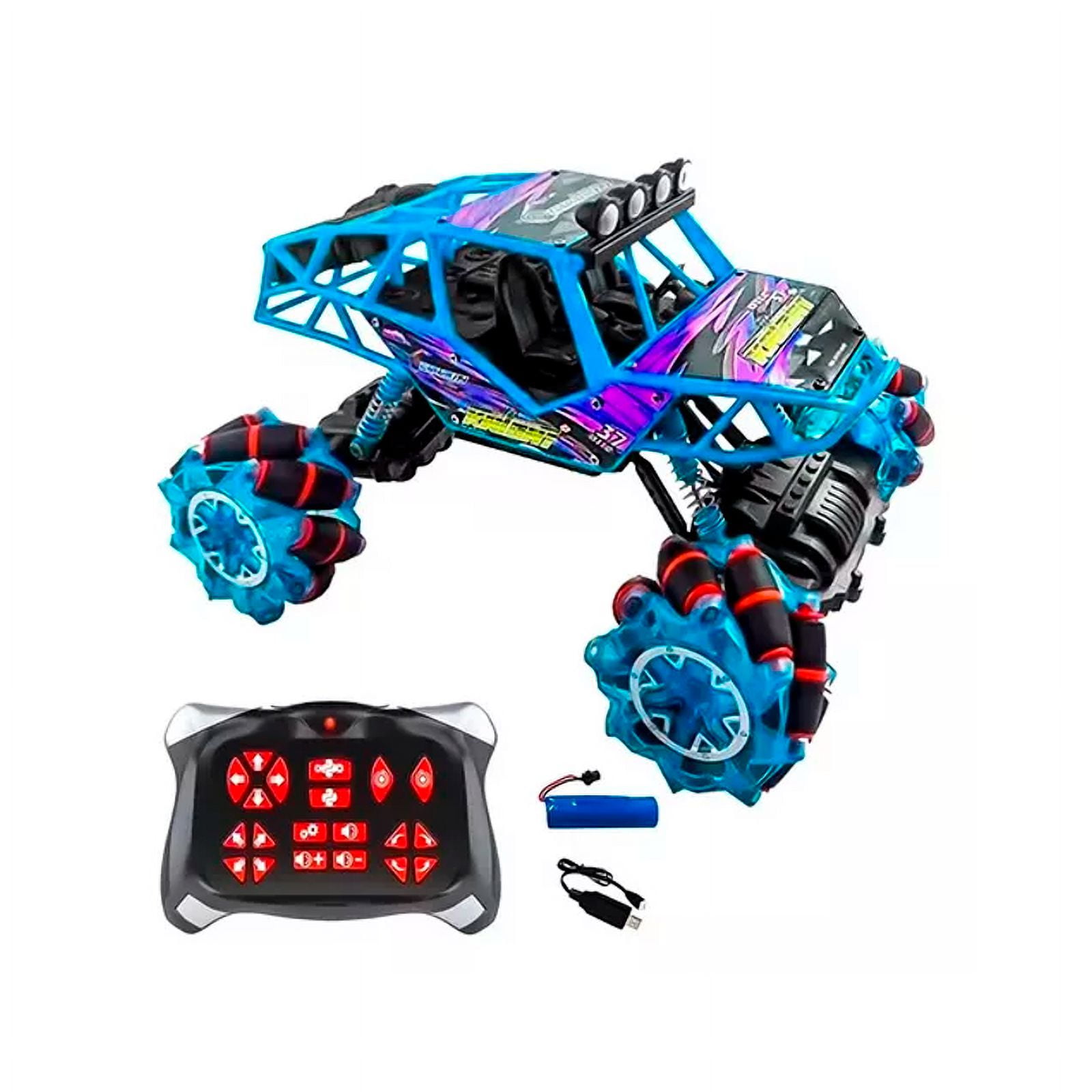 Genérico - Auto A Control Remoto 4x4 Todo Terreno Drifting Recargable Azul