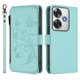 thumbnail image 2 of Funda Cartera Mariposa para [Xiaomi Poco F6] con Soporte y Cremallera Verde menta, 2 of 6