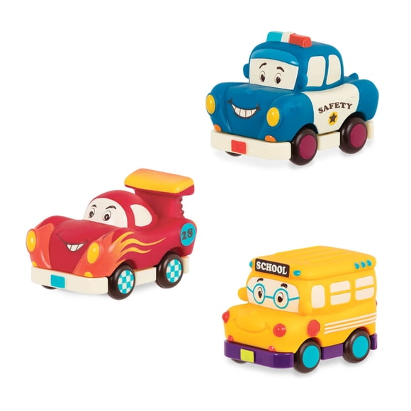 Toy B. toys Mini Wheeee-LS! Set de 3 minivehículos retráctiles