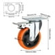 thumbnail image 3 of Packx4 Ruedas Giratorias Ruedas Industriales Con Frenos, 3 of 5