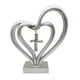 thumbnail image 1 of Escultura De Estatua De Doble Corazón De Resina Para Estantería O Escritorio De Oficina Argent Artístico, 1 of 3