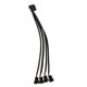 thumbnail image 1 of Funda De Computadora CPU Fans 4 Pin A 3 Pin 4 Way Splitter Adaptador Cables 270mm, 1 of 5