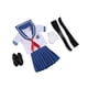 thumbnail image 3 of Traje De Uniforme De Colegiala A Escala 1:6 Para Cuerpo De Figuras De Acción Femeninas De 12 Pulgadas, Azul, 3 of 3