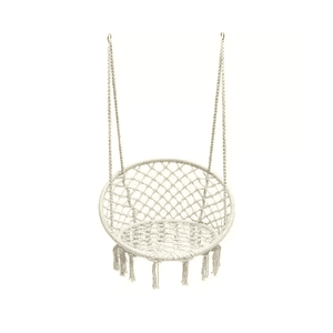 Genérico - Silla Hamaca Colgante Para Terraza O Jardín Color Beige