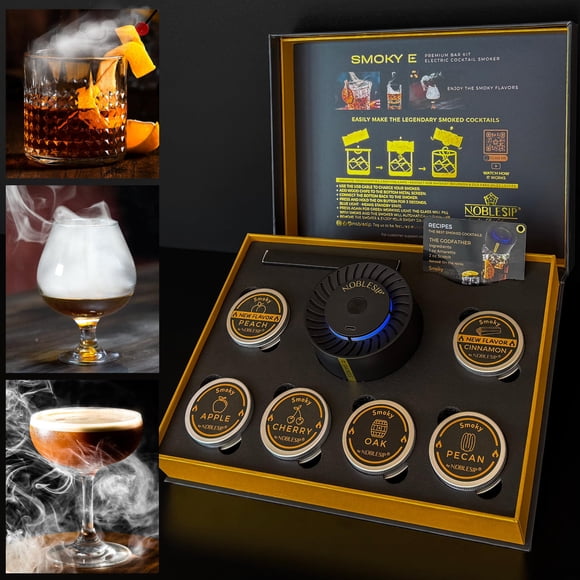 Kit Eléctrico para Ahumar Cócteles NobleSip con 6 Sabores de Madera
