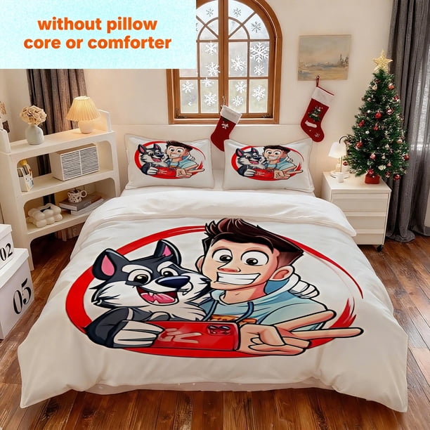 Three-Piece ARTA EN LA LAVA M\u00C1XIMA Themed Printed Duvet Cover Set Soft and Warm for Dreamy Sleep