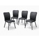 thumbnail image 3 of Comedor 4 Puestos Vidrio Templado + Sillas Negras Tapizadas – Diseño Moderno y Elegante para Hogar, 3 of 5