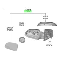 Espejo Manual Izquierdo Hyundai Grand I10 2013 2018