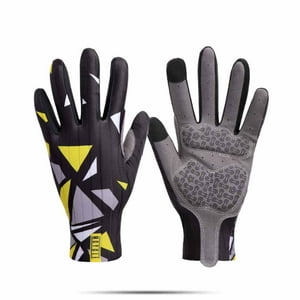Mcycle - Guante Largo Negro Amarillo S