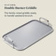 thumbnail image 4 of Griddle Caraway, doble quemador, 19 x 12 pulgadas, cerámica antiadherente, gris, 4 of 7