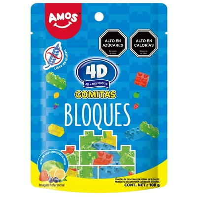 Gomitas Con Forma De Bloques 100 G Amos