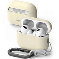 Carcasa Funda Ringke Para Airpods Pro 2 Silicona Crema