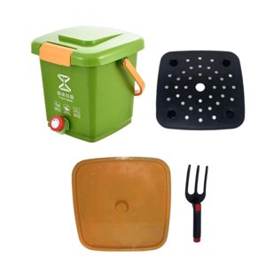 Ioensy - Cubo De Abono De Cocina Multiusos, Fácil De Mover, Contenedor De Abono Para Encimera S