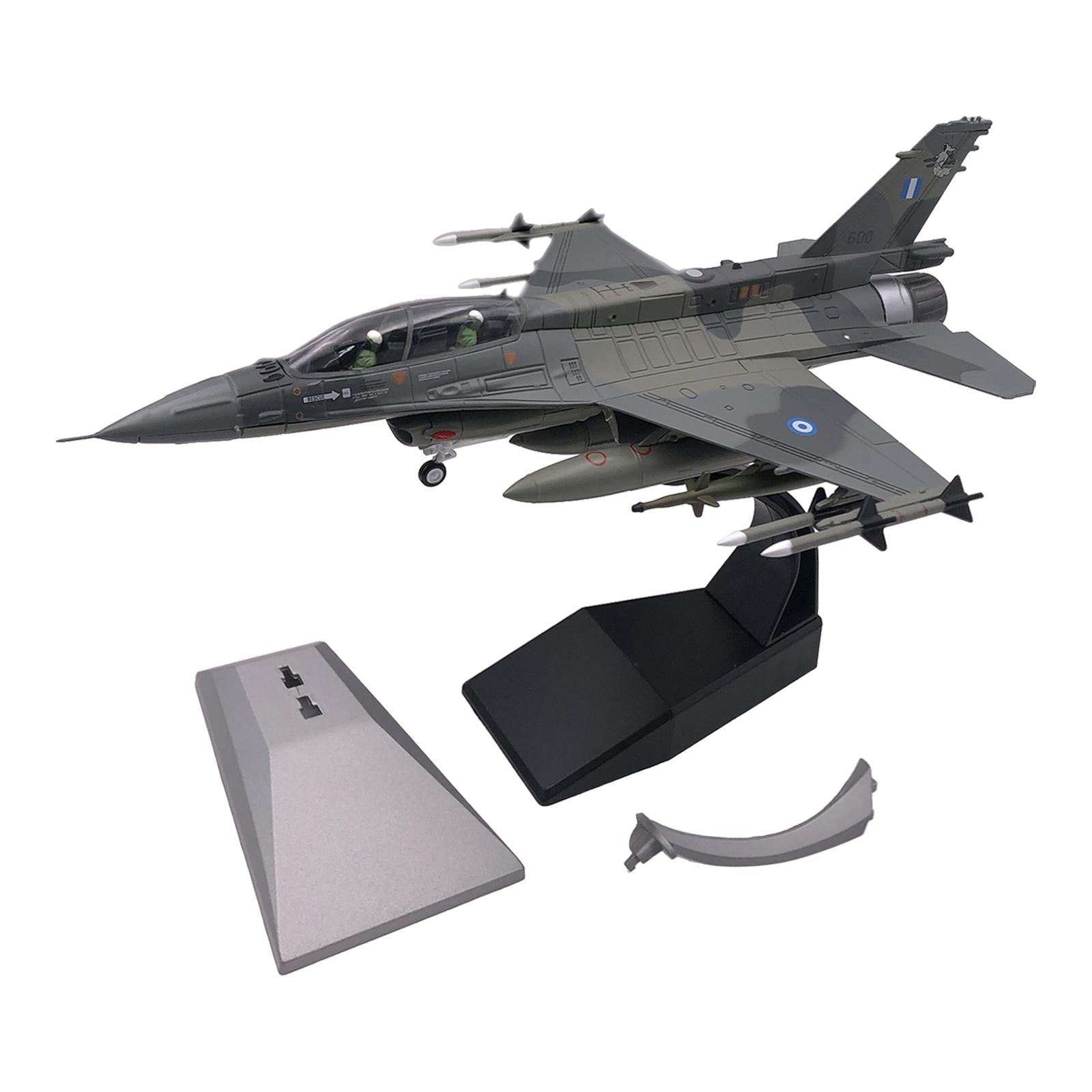 Magideal - Aleación 1/72 F16d Modelo De Caza Con Base De Exhibición Decoración Del Hogar Adorno Aviación Conmemorar Modelo De Avión Para Gabinete De Tv Sala De E