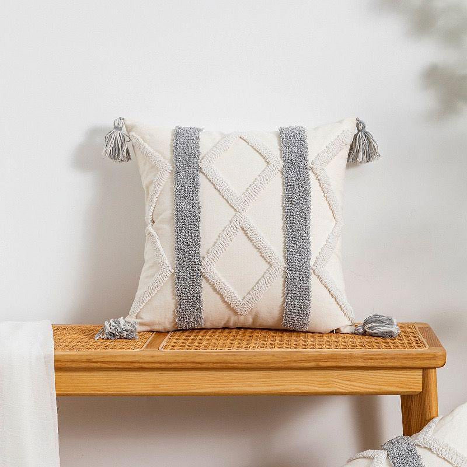 Todohogarsantiagodechile - Cojín Bohemio/nórdico - Diseño Geométrico New3