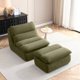 thumbnail image 1 of Silla de bolsa de frijol de 32" con otomano, sillas de salón grandes para adultos, sofá perezoso tapizado tapiceado para la sala de estar, 1 of 5