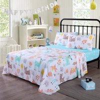 Milsleep - Sábanas De Algodón 100% Sábanas Gemelas Infantiles Para Niñas Adolescentes Sábanas De Cama,