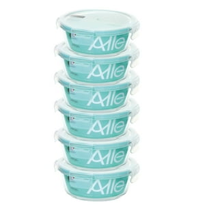 Allegra - Set 6 Contenedores Hermetico Vidrio Redondo 370Ml