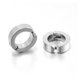 thumbnail image 4 of Aros argollas huggies unisex acero a presión plateado par, 4 of 7