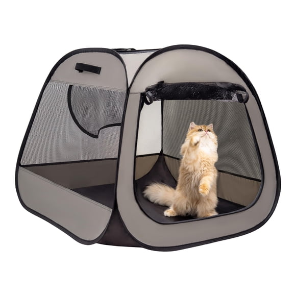 Corral portátil para gatos Lafyette. Plegable 84 cm x 67 cm