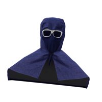 Magideal - Capucha Para Soldar, Chal Para Soldar, Cómoda, A Prueba De Polvo, Con Protección Para El Cuello Y Los Hombros, Lavable, Gorro Protector Para Soldar, S Con Vidrio