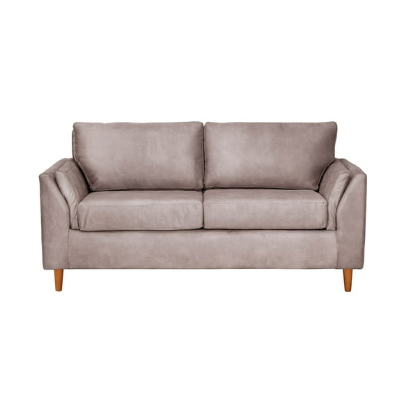 Sofá Milan 2C Con Resortes Pocket Cuero Kentucky Gris