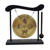 Bothyi - Mini Gong Latón Gong Gong Ornamento Oficina Escritorio Decoración Hogar Estilo D